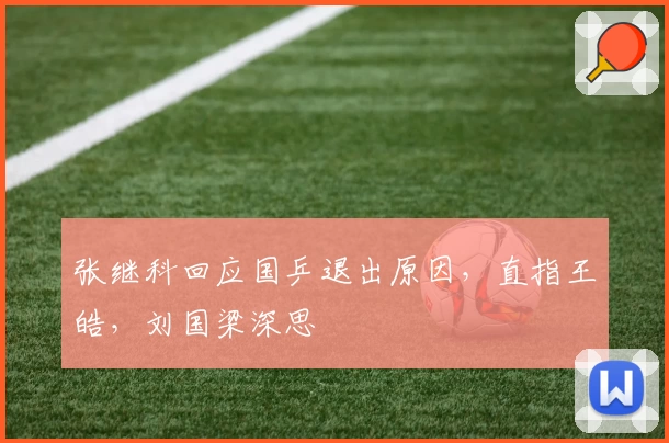 张继科回应国乒退出原因，直指王皓，刘国梁深思